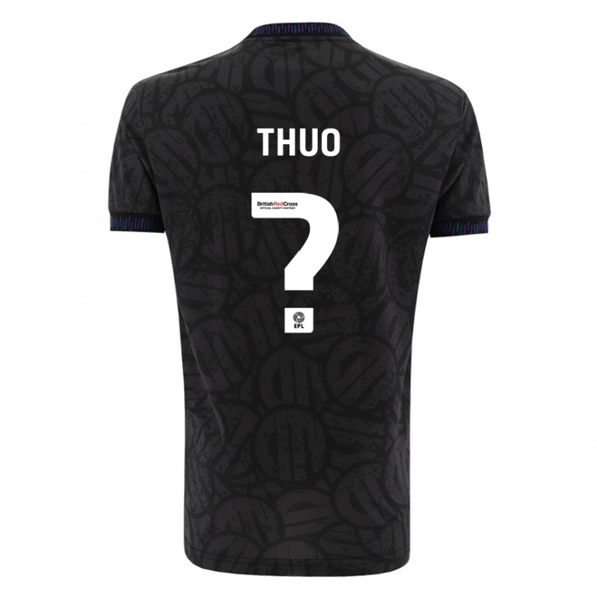 Kandiny Niño Camiseta Mark Thuo #0 Negro 2ª Equipación 2023/24 La Camisa Chile