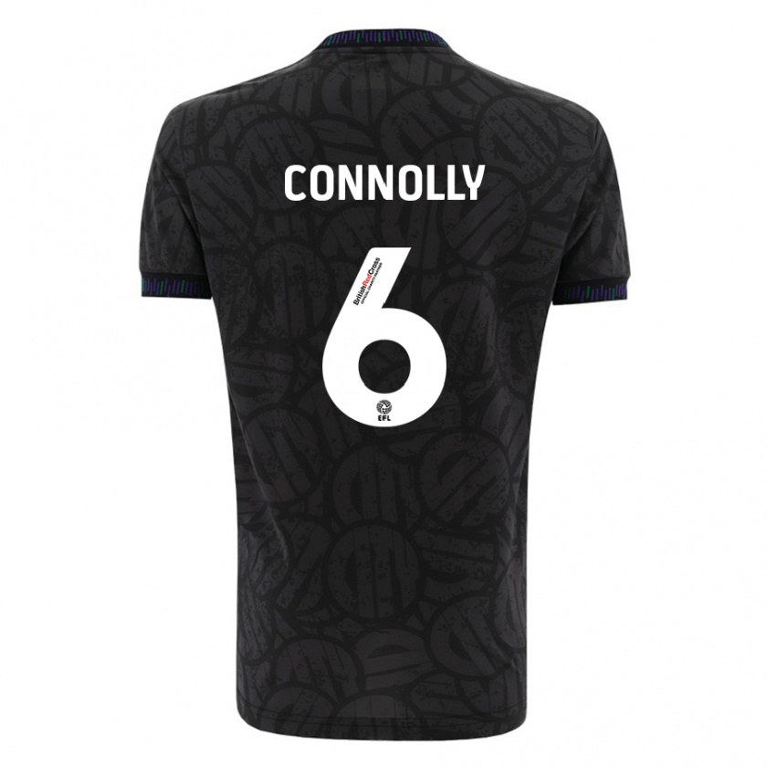 Kandiny Niño Camiseta Megan Connolly #6 Negro 2ª Equipación 2023/24 La Camisa Chile