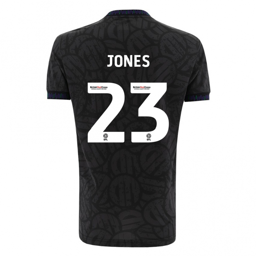 Kandiny Niño Camiseta Carrie Jones #23 Negro 2ª Equipación 2023/24 La Camisa Chile