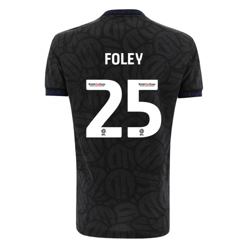 Kandiny Niño Camiseta Erin Foley #25 Negro 2ª Equipación 2023/24 La Camisa Chile