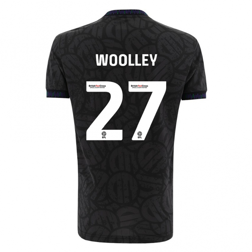 Kandiny Niño Camiseta Jesse Woolley #27 Negro 2ª Equipación 2023/24 La Camisa Chile