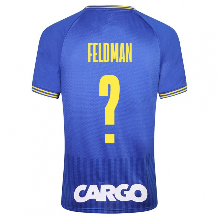 Kandiny Niño Camiseta Ron Feldman #0 Azul 2ª Equipación 2023/24 La Camisa Chile