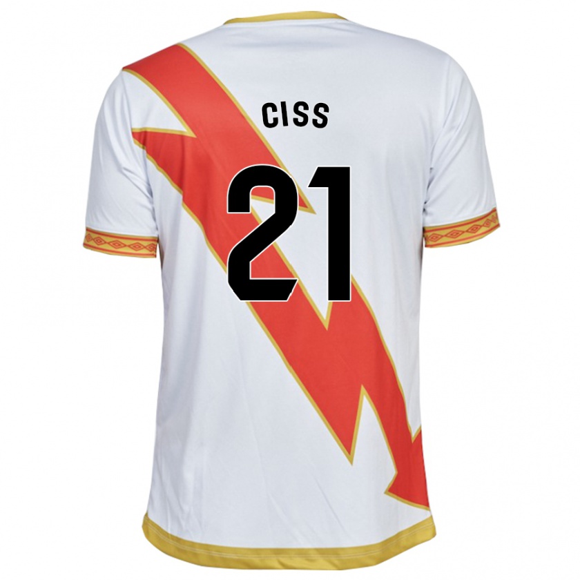 Kandiny Hombre Camiseta Pathé Ciss #21 Blanco 1ª Equipación 2023/24 La Camisa Chile