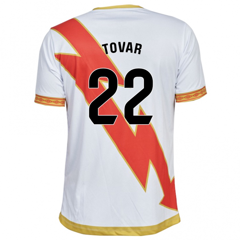 Kandiny Hombre Camiseta Andrea Fernanda Tovar #22 Blanco 1ª Equipación 2023/24 La Camisa Chile