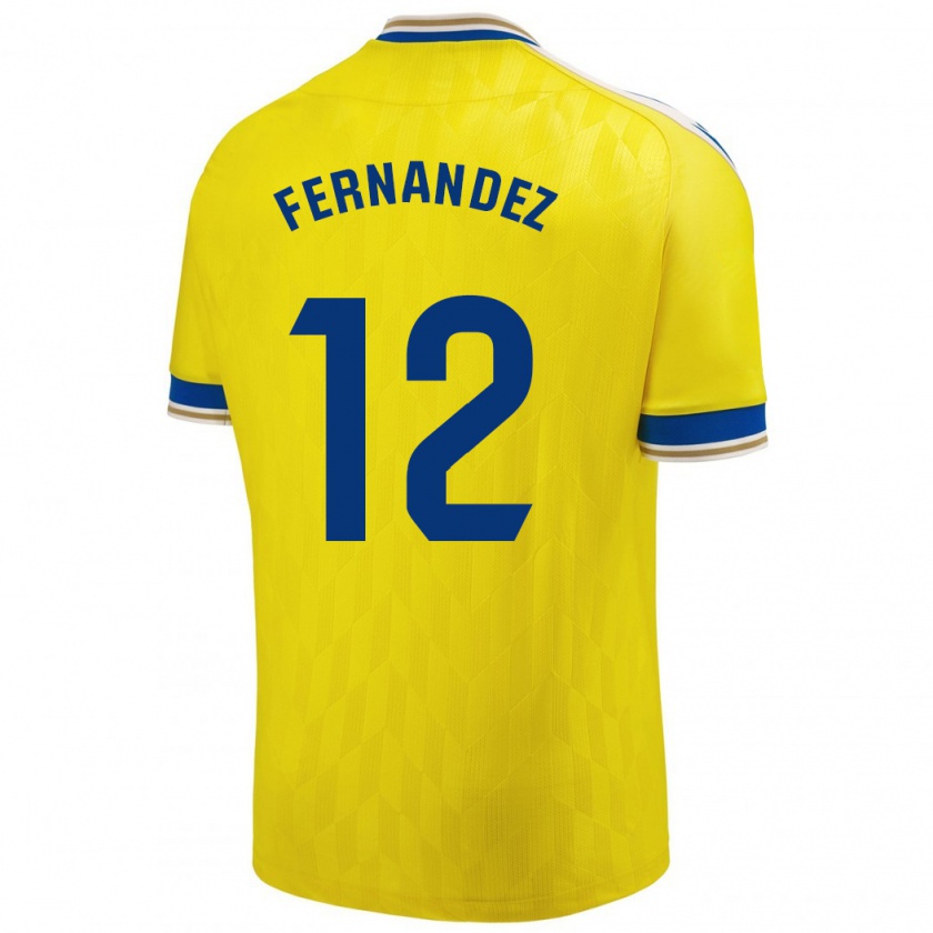 Kandiny Hombre Camiseta Sandra Fernández León #12 Amarillo 1ª Equipación 2023/24 La Camisa Chile