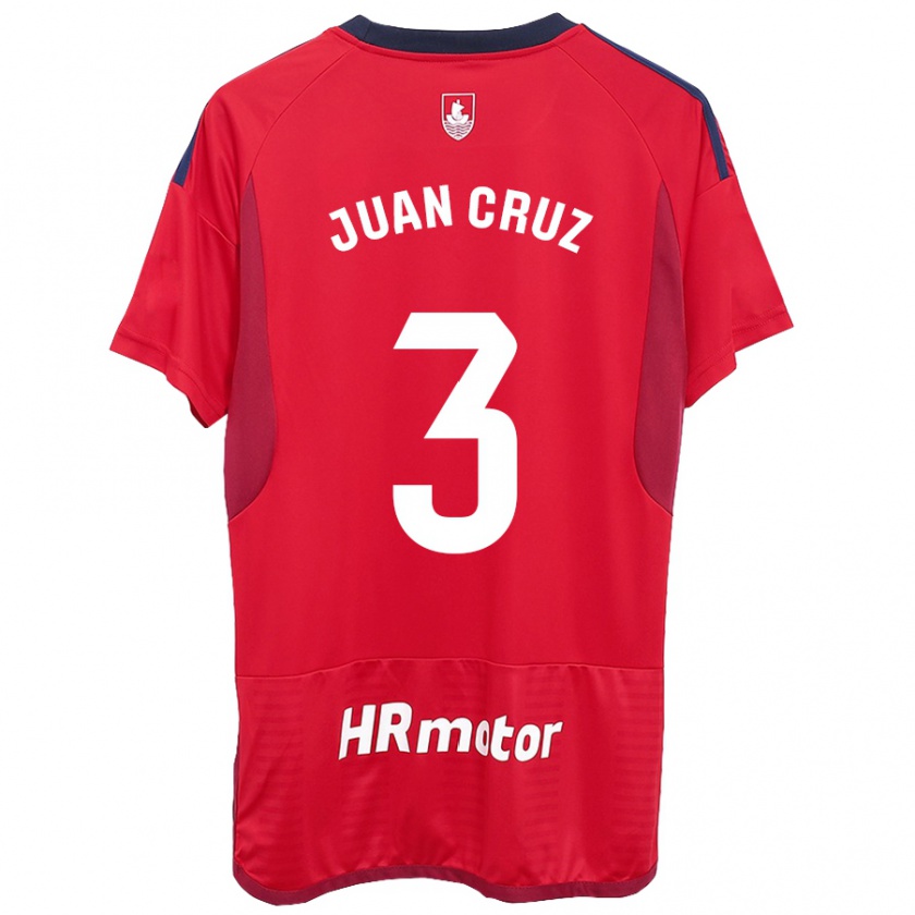 Kandiny Hombre Camiseta Juan Cruz #3 Rojo 1ª Equipación 2023/24 La Camisa Chile