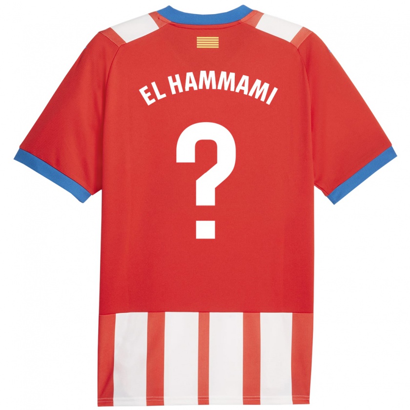 Kandiny Hombre Camiseta Ayoub El Hammami #0 Rojo Blanco 1ª Equipación 2023/24 La Camisa Chile