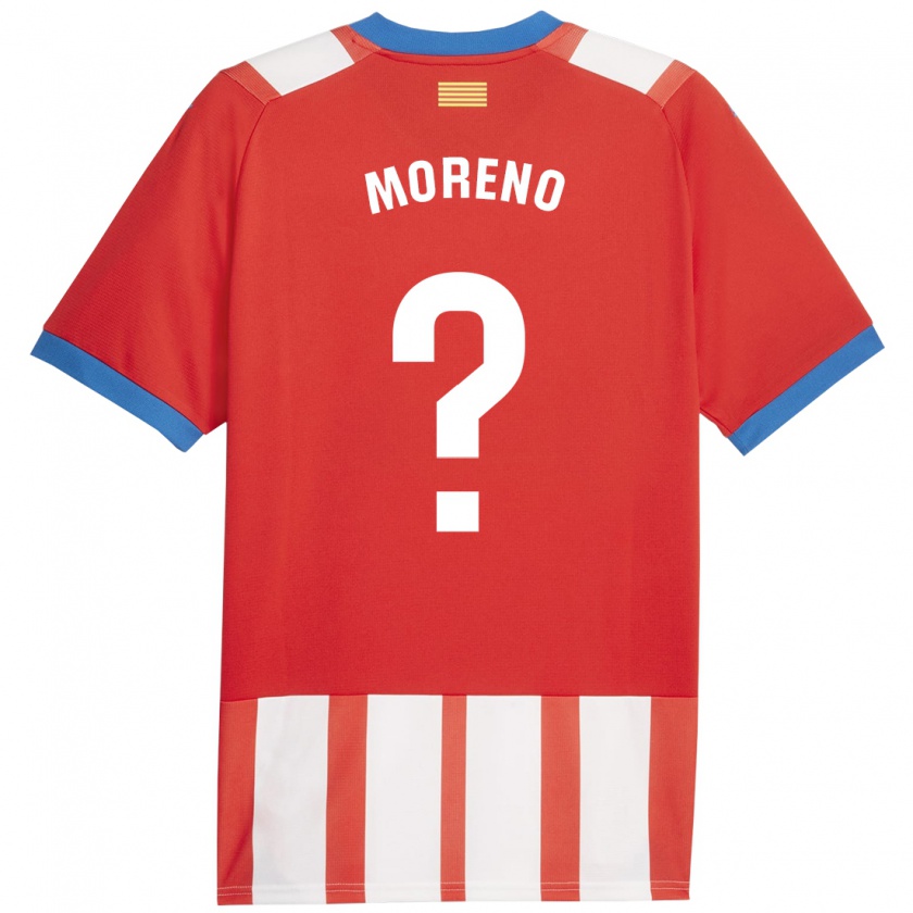 Kandiny Hombre Camiseta Gerard Moreno #0 Rojo Blanco 1ª Equipación 2023/24 La Camisa Chile