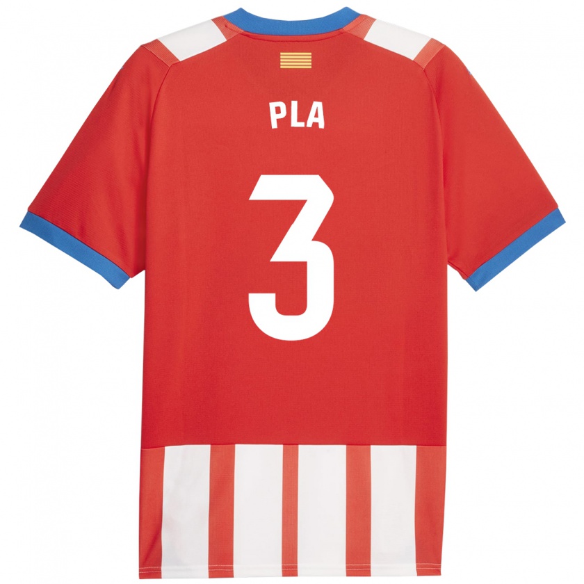 Kandiny Hombre Camiseta Marta Pla #3 Rojo Blanco 1ª Equipación 2023/24 La Camisa Chile