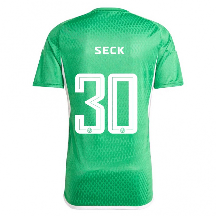 Kandiny Hombre Camiseta Abdoulaye Seck #30 Blanco Azul 1ª Equipación 2023/24 La Camisa Chile