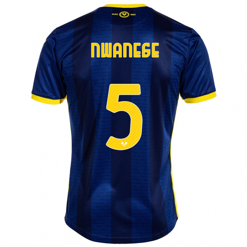 Kandiny Hombre Camiseta Karlson Nwanege #5 Armada 1ª Equipación 2023/24 La Camisa Chile