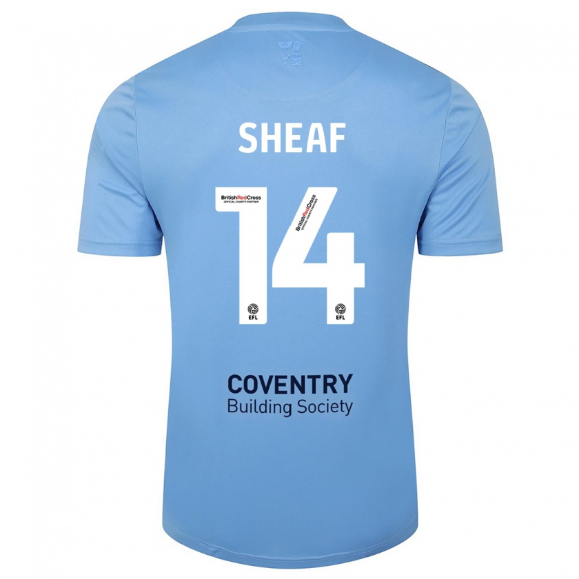 Kandiny Hombre Camiseta Ben Sheaf #14 Cielo Azul 1ª Equipación 2023/24 La Camisa Chile