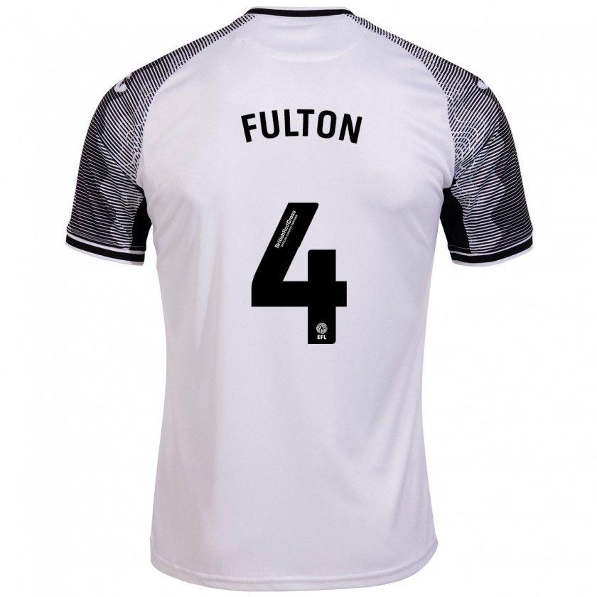 Kandiny Hombre Camiseta Jay Fulton #4 Blanco 1ª Equipación 2023/24 La Camisa Chile