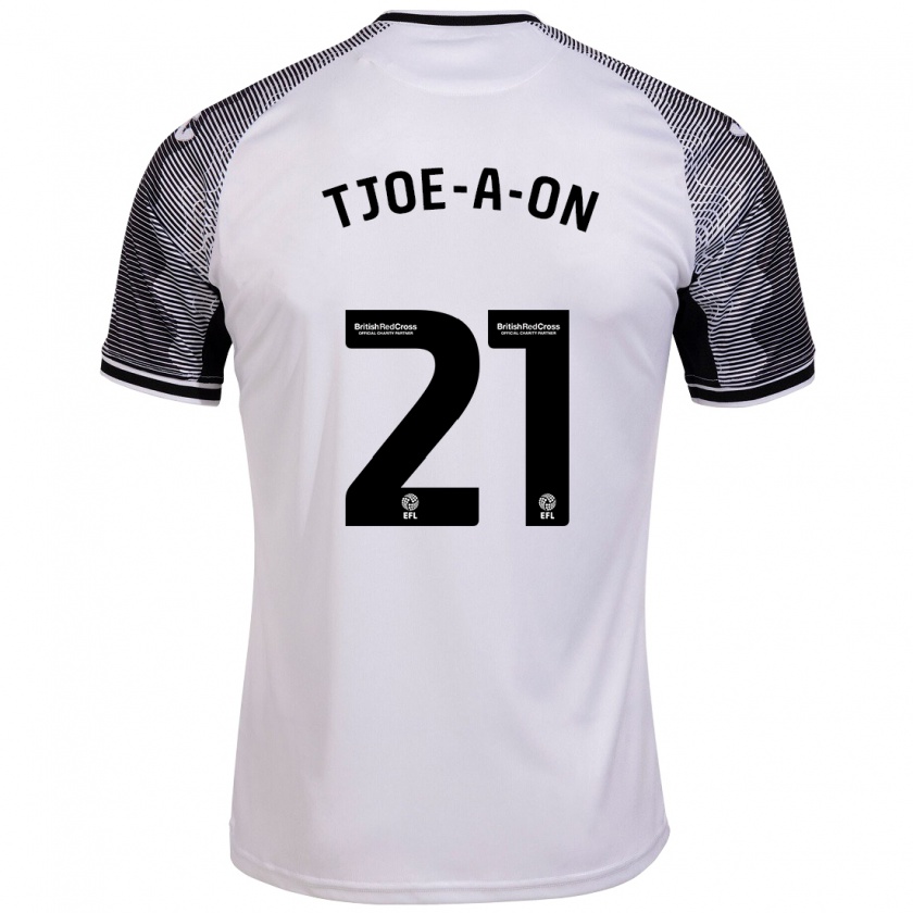 Kandiny Hombre Camiseta Nathan Tjoe-A-On #21 Blanco 1ª Equipación 2023/24 La Camisa Chile