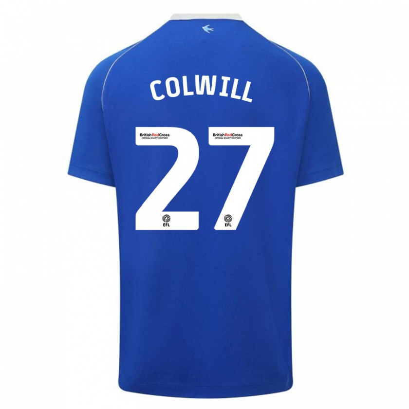 Kandiny Hombre Camiseta Rubin Colwill #27 Azul 1ª Equipación 2023/24 La Camisa Chile