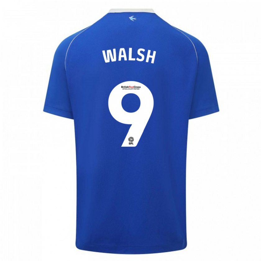 Kandiny Hombre Camiseta Catherine Walsh #9 Azul 1ª Equipación 2023/24 La Camisa Chile