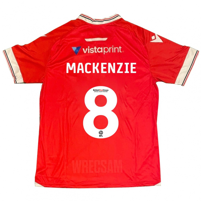 Kandiny Hombre Camiseta Libby Mackenzie #8 Rojo 1ª Equipación 2023/24 La Camisa Chile