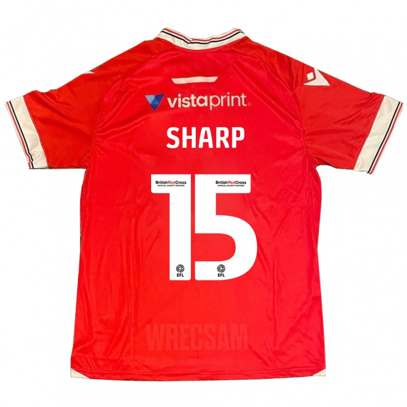 Kandiny Hombre Camiseta Katie Sharp #15 Rojo 1ª Equipación 2023/24 La Camisa Chile