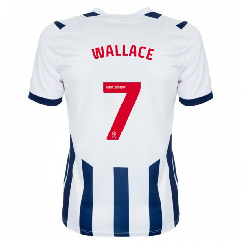 Kandiny Hombre Camiseta Jed Wallace #7 Blanco 1ª Equipación 2023/24 La Camisa Chile