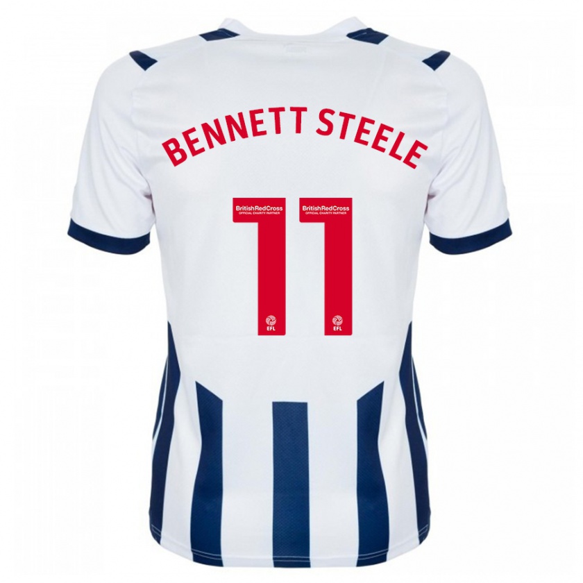 Kandiny Hombre Camiseta Lizzie Bennett-Steele #11 Blanco 1ª Equipación 2023/24 La Camisa Chile