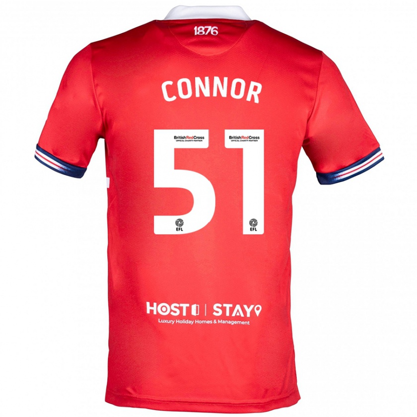 Kandiny Hombre Camiseta Shea Connor #51 Rojo 1ª Equipación 2023/24 La Camisa Chile