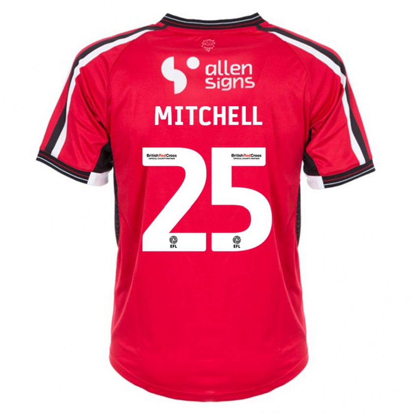 Kandiny Hombre Camiseta Alex Mitchell #25 Rojo 1ª Equipación 2023/24 La Camisa Chile