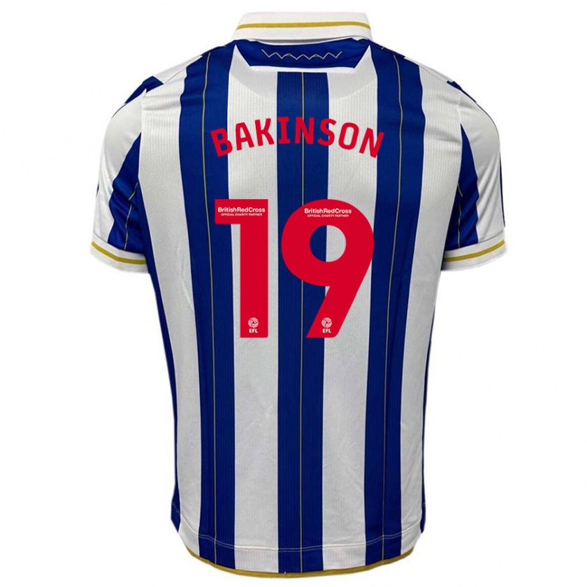 Kandiny Hombre Camiseta Tyreeq Bakinson #19 Azul Blanco 1ª Equipación 2023/24 La Camisa Chile