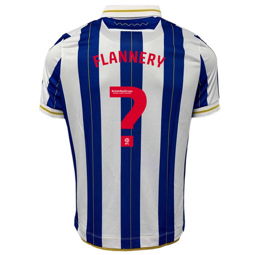 Kandiny Hombre Camiseta Cian Flannery #0 Azul Blanco 1ª Equipación 2023/24 La Camisa Chile