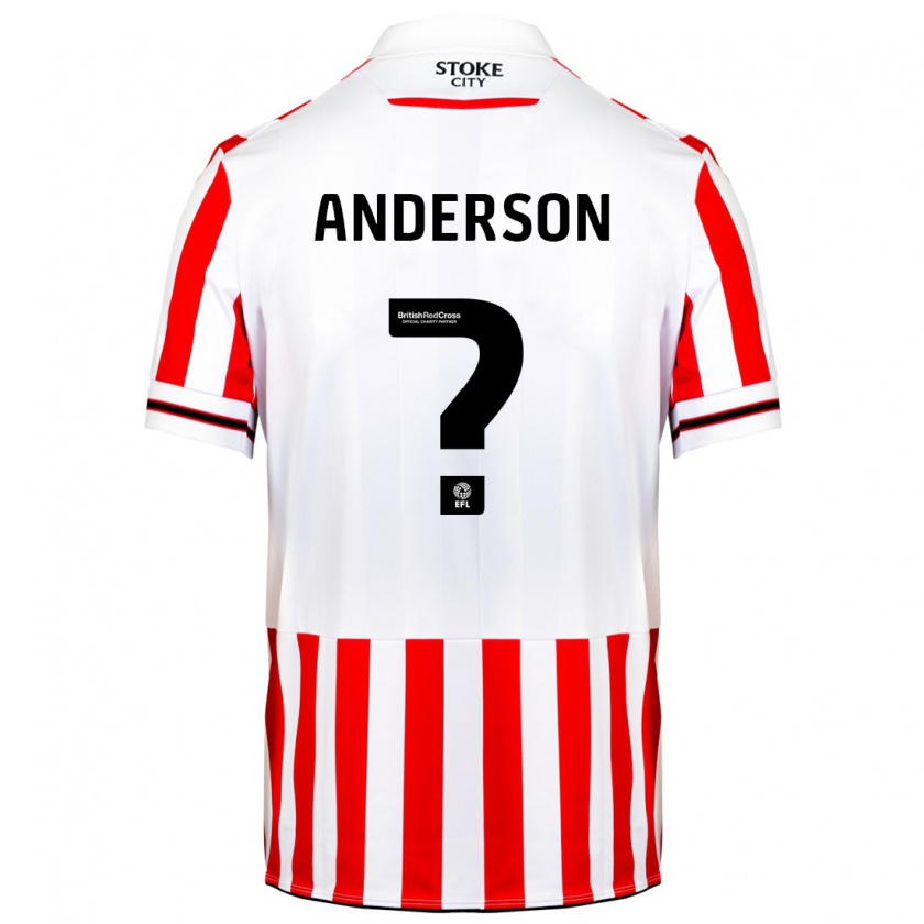 Kandiny Hombre Camiseta Freddie Anderson #0 Rojo Blanco 1ª Equipación 2023/24 La Camisa Chile