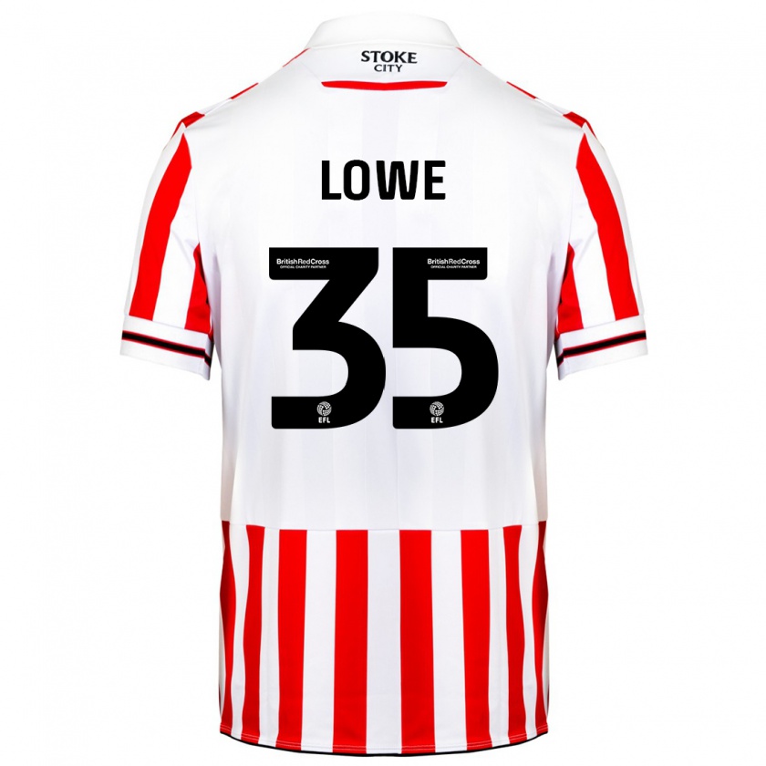 Kandiny Hombre Camiseta Nathan Lowe #35 Rojo Blanco 1ª Equipación 2023/24 La Camisa Chile