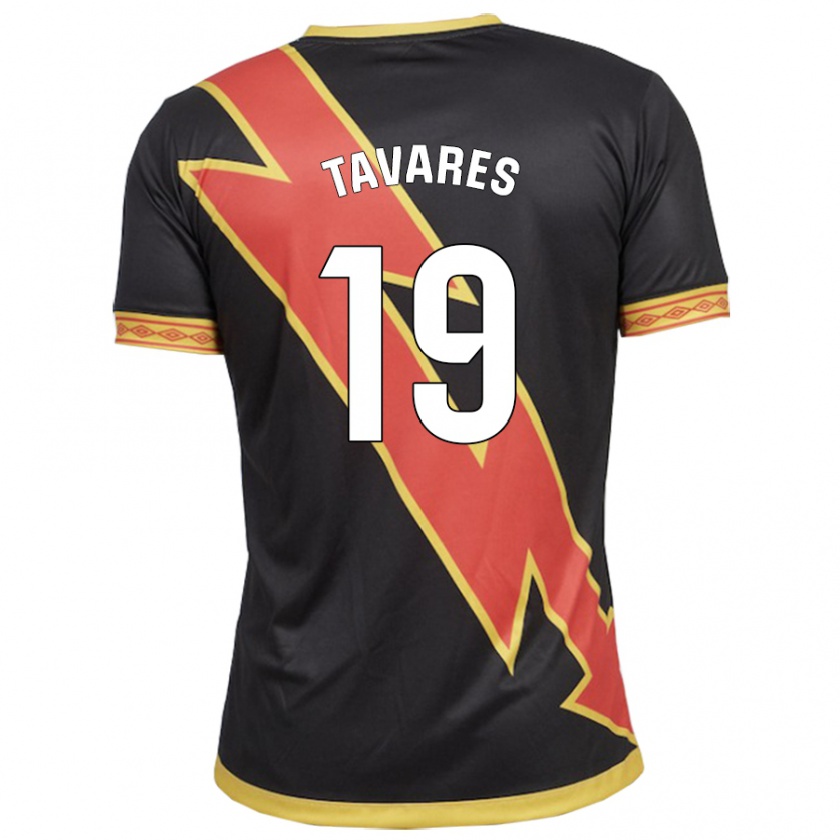 Kandiny Hombre Camiseta Bruna Nataly Tavares Neves #19 Negro 2ª Equipación 2023/24 La Camisa Chile