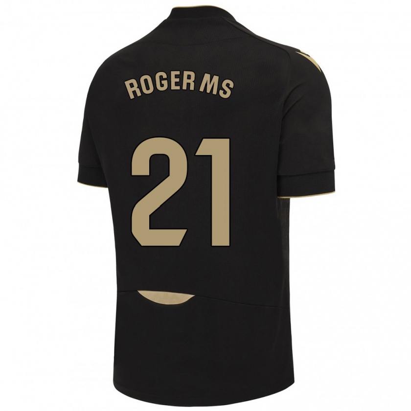 Kandiny Hombre Camiseta Roger Martí #21 Negro 2ª Equipación 2023/24 La Camisa Chile