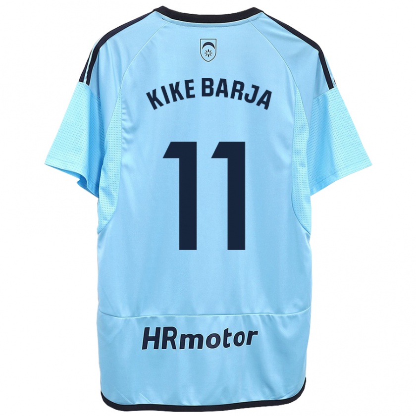 Kandiny Hombre Camiseta Kike Barja #11 Azul 2ª Equipación 2023/24 La Camisa Chile