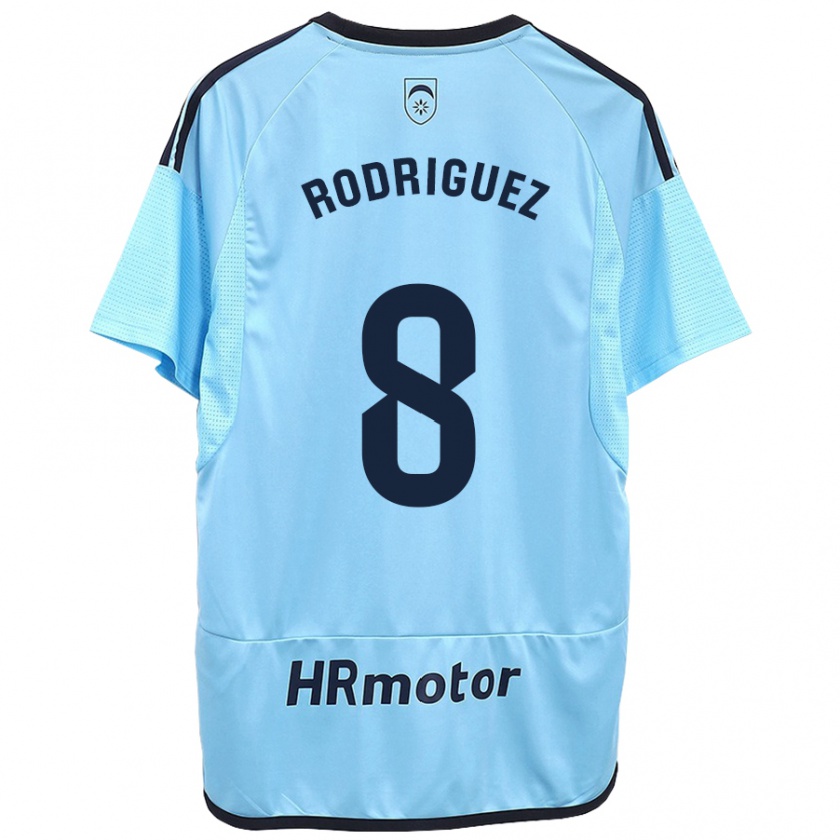 Kandiny Hombre Camiseta Vanessa Rodríguez Iribarren #8 Azul 2ª Equipación 2023/24 La Camisa Chile