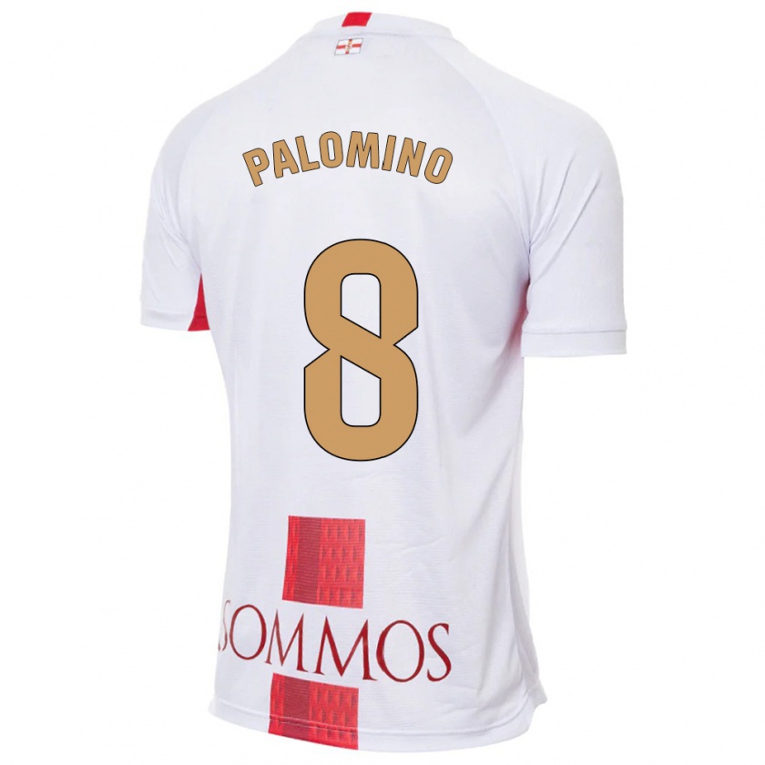 Kandiny Hombre Camiseta Laura Palomino #8 Blanco 2ª Equipación 2023/24 La Camisa Chile