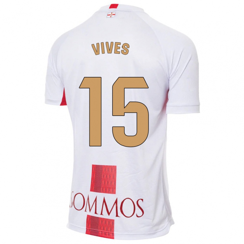 Kandiny Hombre Camiseta Helena Vives #15 Blanco 2ª Equipación 2023/24 La Camisa Chile