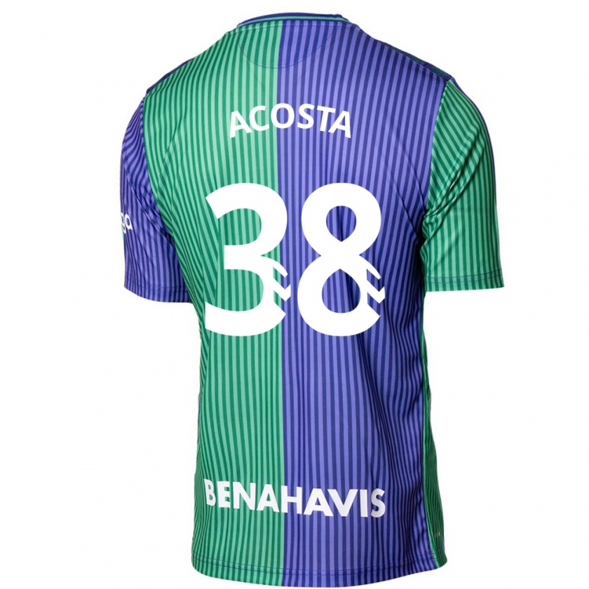 Kandiny Hombre Camiseta Judith Acosta #38 Verde Azul 2ª Equipación 2023/24 La Camisa Chile