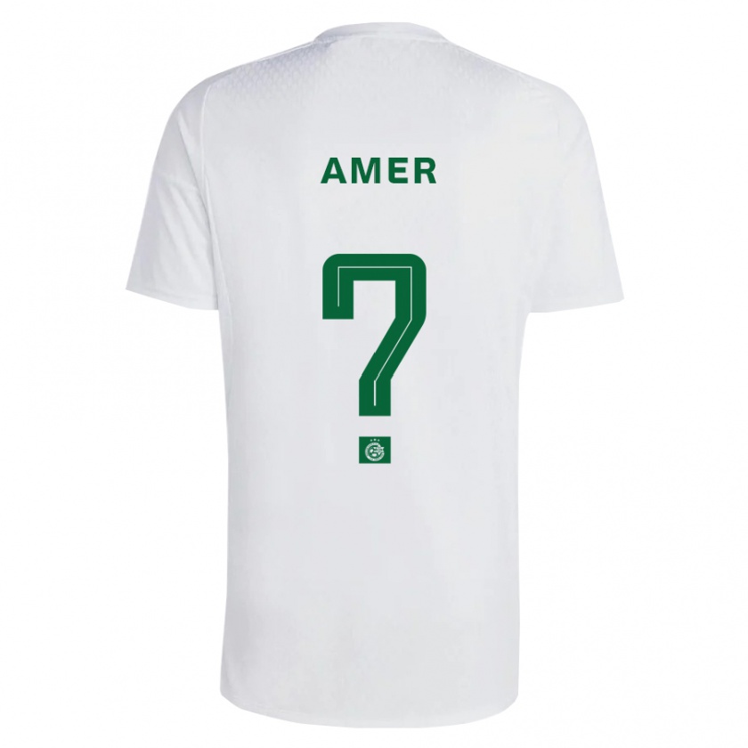 Kandiny Hombre Camiseta Mohamad Amer #0 Verde Azul 2ª Equipación 2023/24 La Camisa Chile