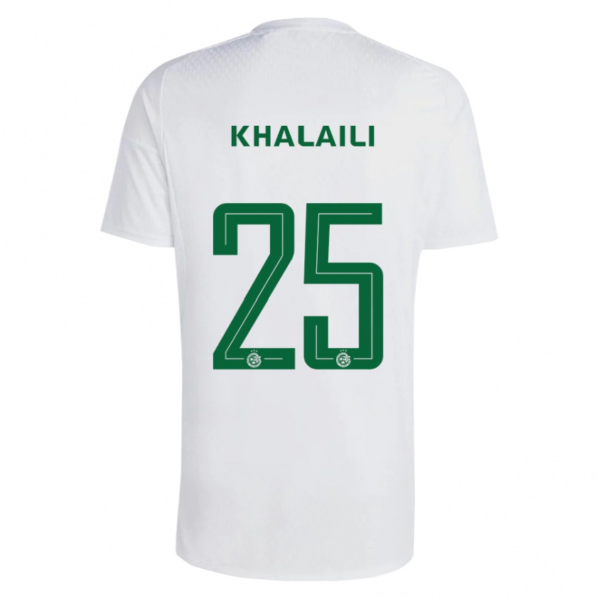 Kandiny Hombre Camiseta Anan Khalaili #25 Verde Azul 2ª Equipación 2023/24 La Camisa Chile