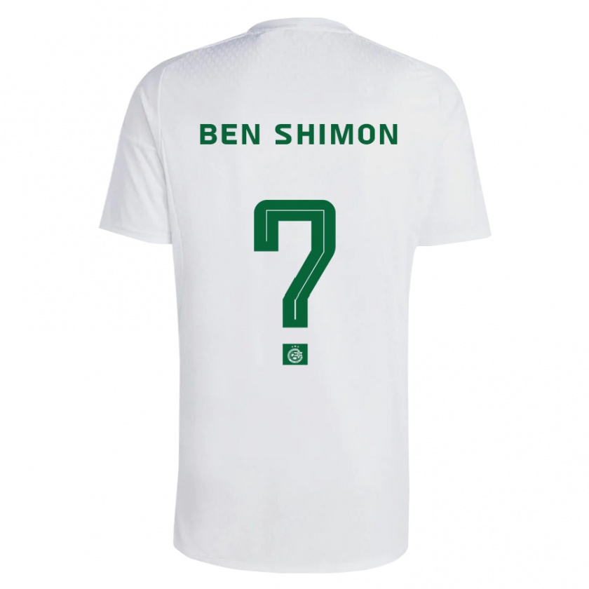 Kandiny Hombre Camiseta Elad Ben Shimon #0 Verde Azul 2ª Equipación 2023/24 La Camisa Chile