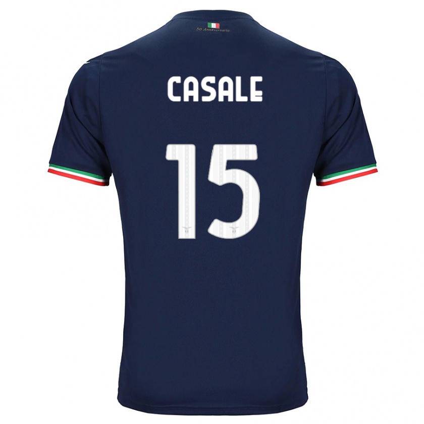 Kandiny Hombre Camiseta Nicolò Casale #15 Armada 2ª Equipación 2023/24 La Camisa Chile