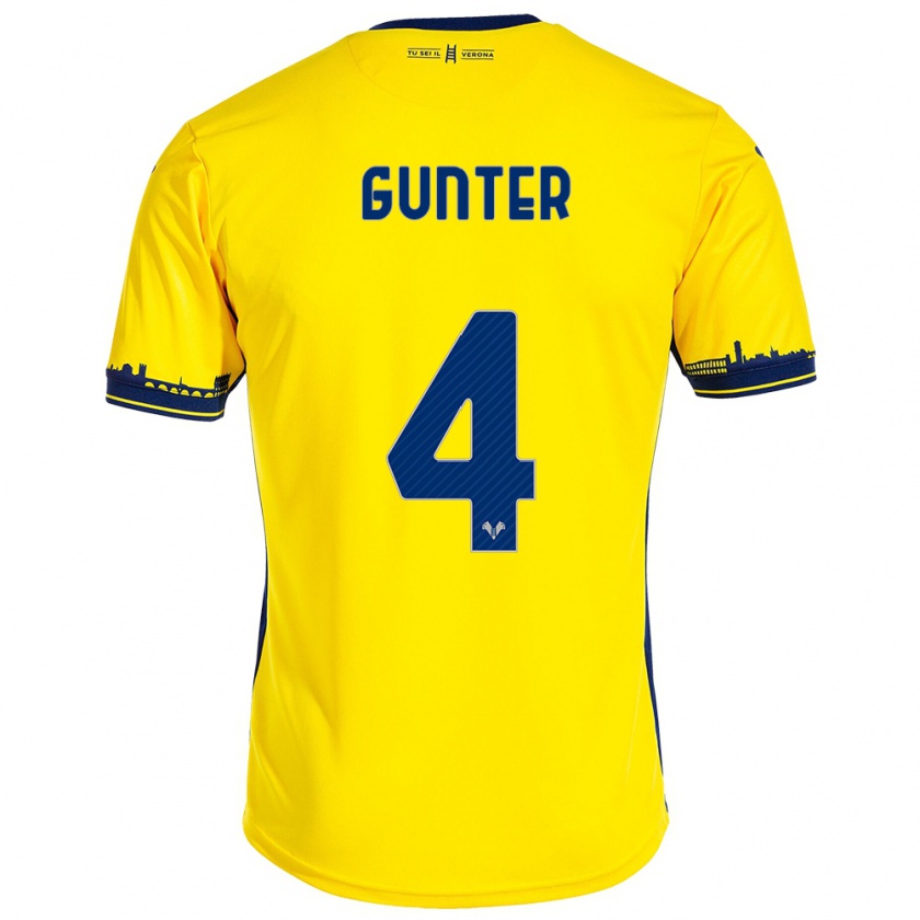 Kandiny Hombre Camiseta Koray Günter #4 Amarillo 2ª Equipación 2023/24 La Camisa Chile