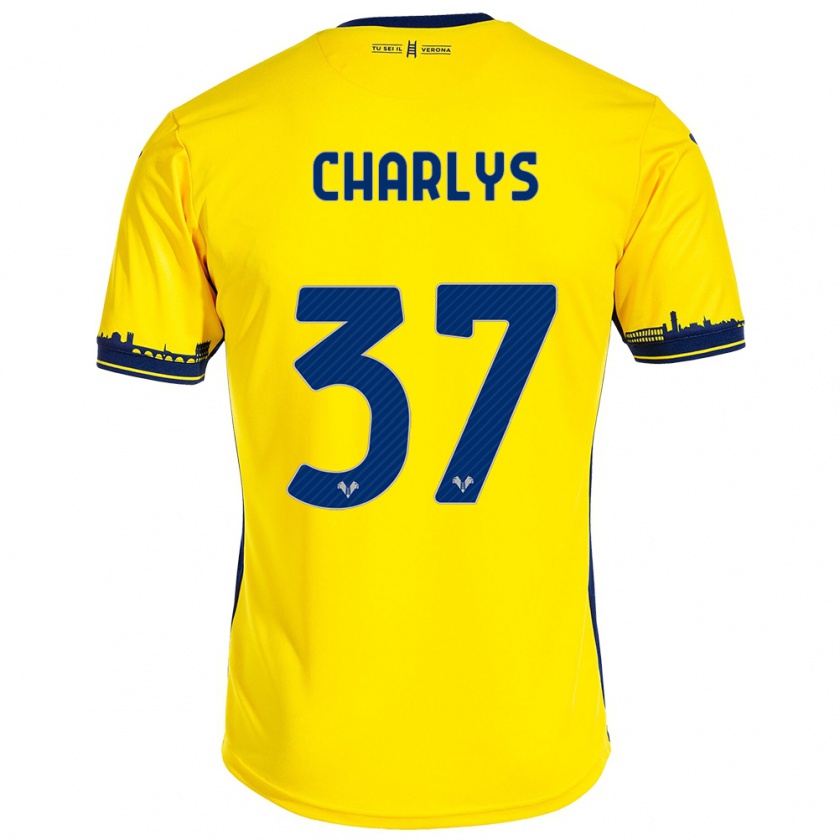 Kandiny Hombre Camiseta Charlys #37 Amarillo 2ª Equipación 2023/24 La Camisa Chile