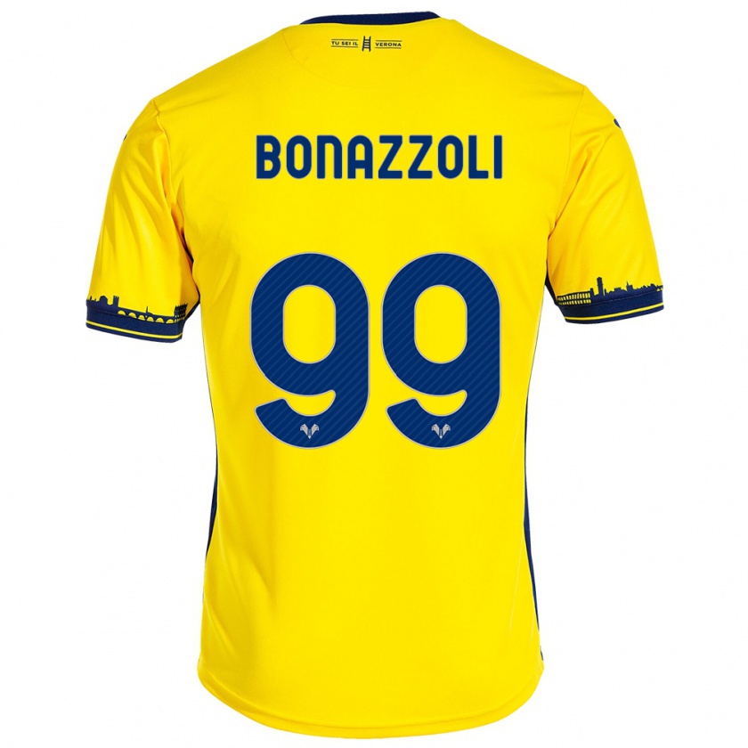 Kandiny Hombre Camiseta Federico Bonazzoli #99 Amarillo 2ª Equipación 2023/24 La Camisa Chile