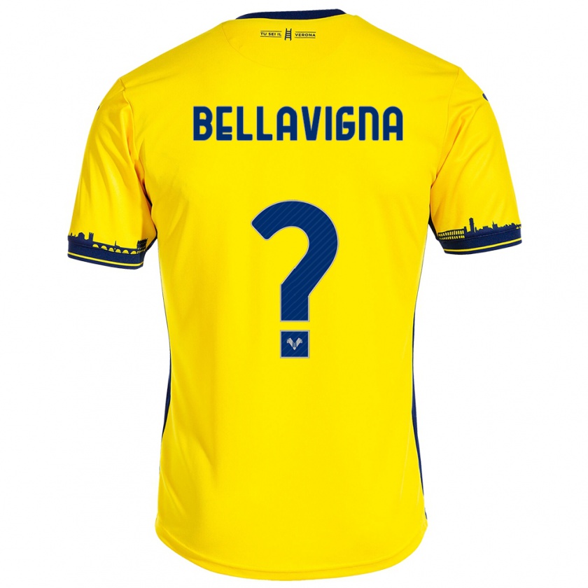 Kandiny Hombre Camiseta Marco Bellavigna #0 Amarillo 2ª Equipación 2023/24 La Camisa Chile