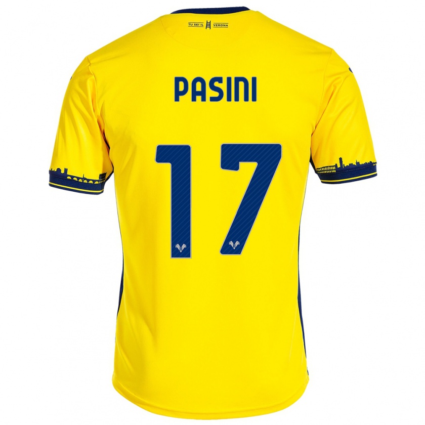 Kandiny Hombre Camiseta Veronica Pasini #17 Amarillo 2ª Equipación 2023/24 La Camisa Chile