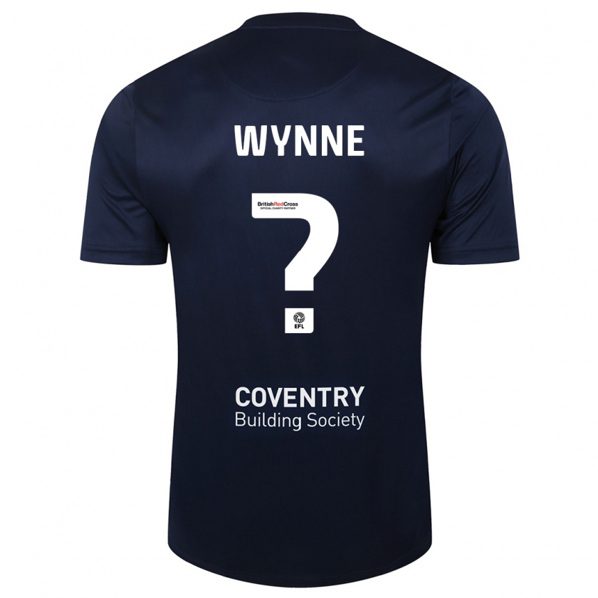 Kandiny Hombre Camiseta Joe Wynne #0 Rojo Azul Marino 2ª Equipación 2023/24 La Camisa Chile