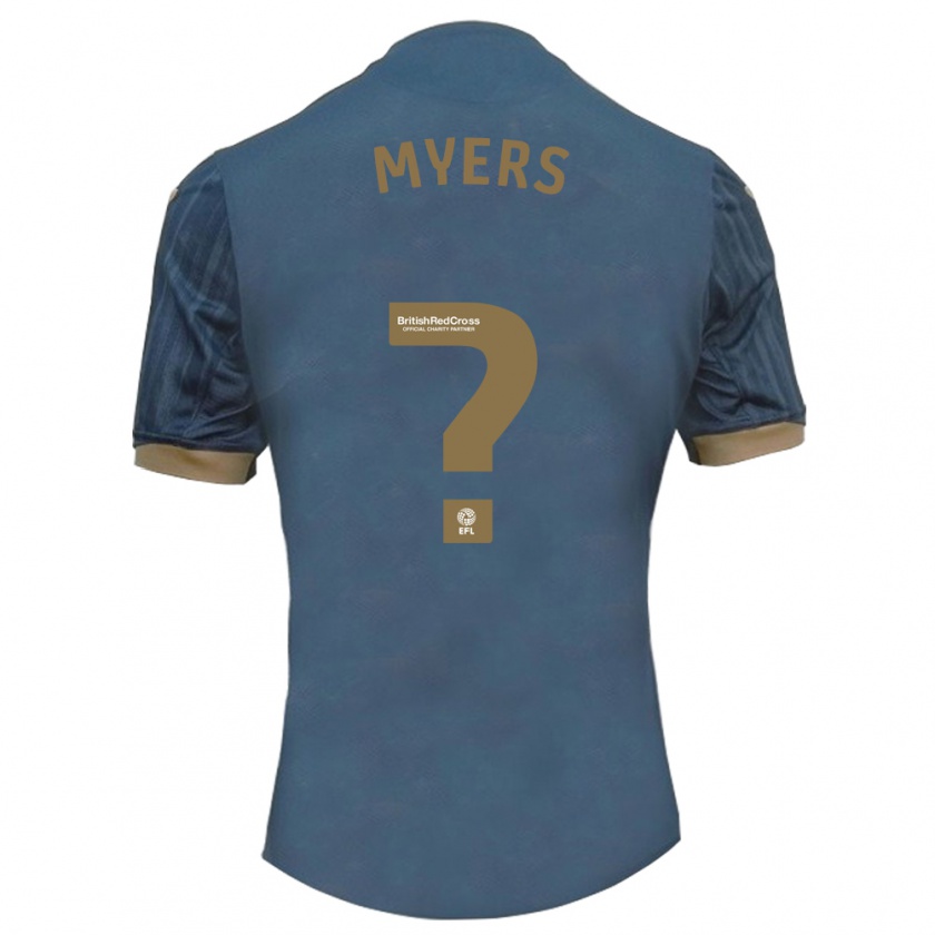 Kandiny Hombre Camiseta Zane Myers #0 Verde Azulado Oscuro 2ª Equipación 2023/24 La Camisa Chile