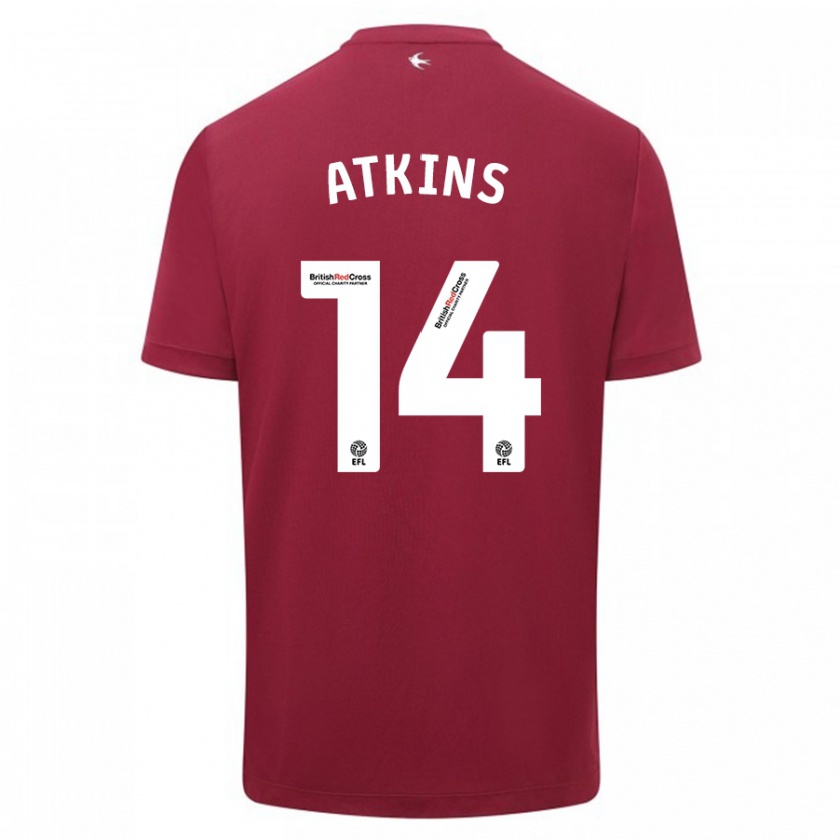Kandiny Hombre Camiseta Zoe Atkins #14 Rojo 2ª Equipación 2023/24 La Camisa Chile