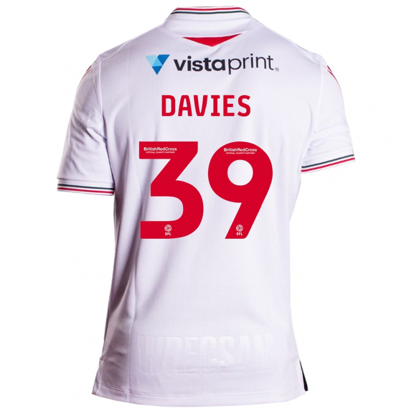 Kandiny Hombre Camiseta Daniel Davies #39 Blanco 2ª Equipación 2023/24 La Camisa Chile